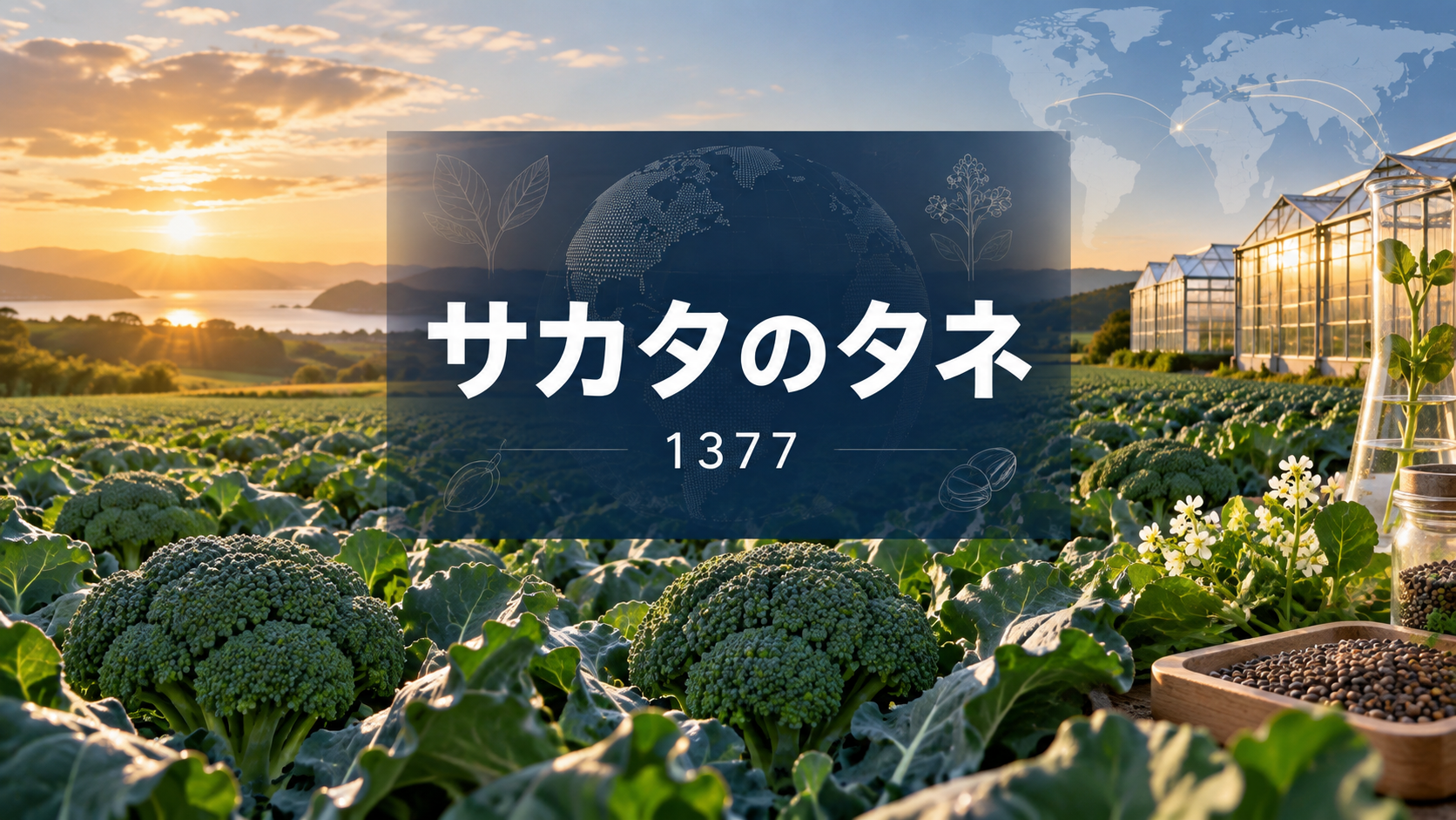 サカタのタネ（1377）の株価分析サムネイル。2027年5月期は営業利益135億円へ増益の一方で経常利益と純利益は減益という構図、為替差益の減少と特別利益の剥落という要因、ROE7.2%とPBR1倍の関係を示す図